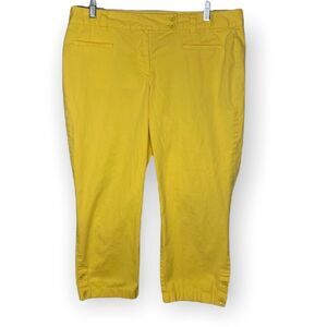 LOFT Vibrant Yellow size 12 Capri Pants